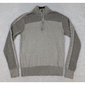 BKE 1/4 Zip Sweater Men's M Standard Fit Gray Long Sleeve Buckle‎
